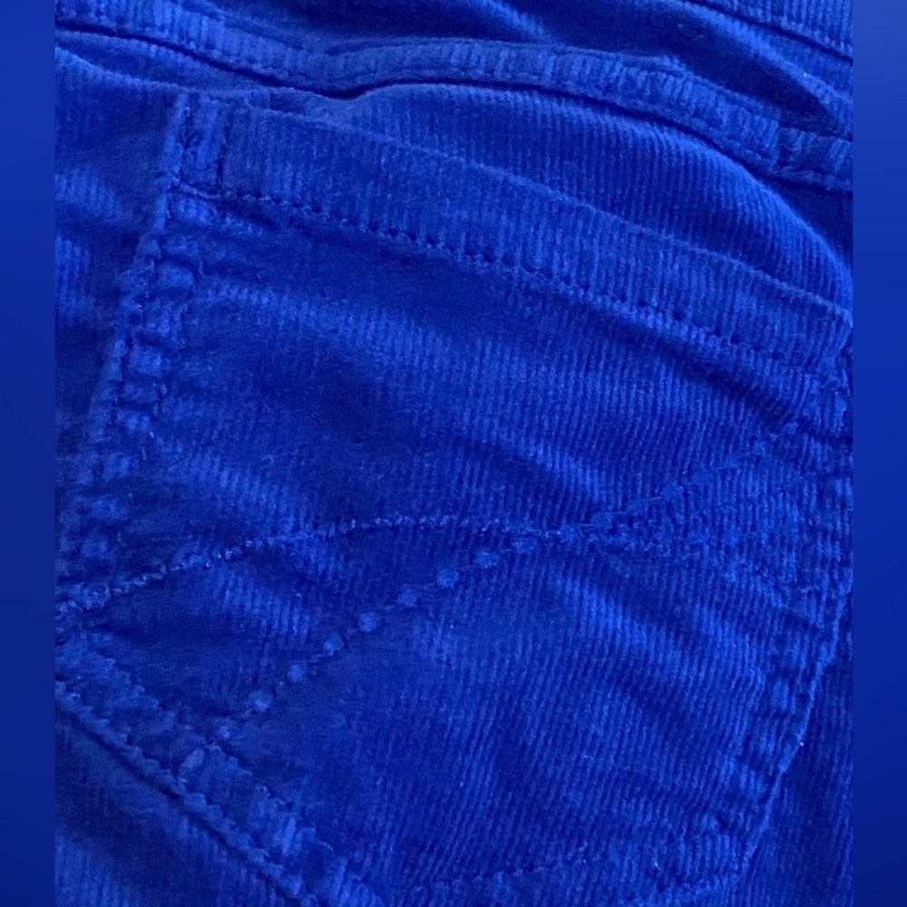 NWOT Juniors So Sz-1 Corduroy Pants- Eye Catching Bright Royal Blue, Mid-Rise,🎄 - Picture 7 of 16